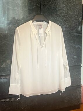 H&M Elegant White Blouse